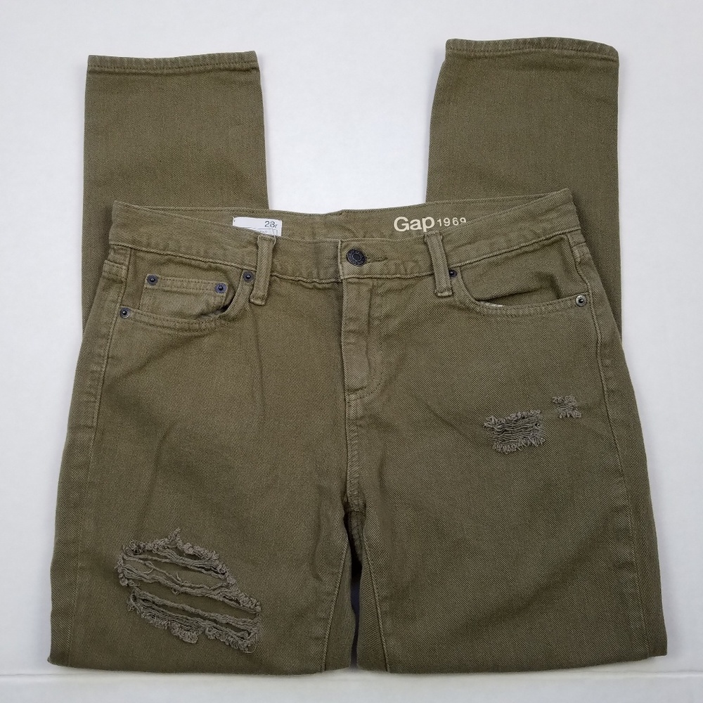 Gap 1969 Green Girlfriend Jeans